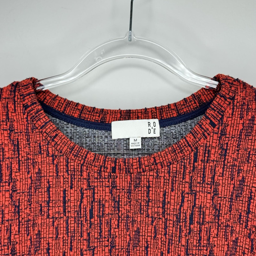 Red Patterned Women's Top - Picture 4 of 5